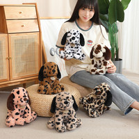 Boneka Anjing Dalmatian Duduk CHIQUE, Lucu dan Menggemaskan, Boneka Anjing Berbintik Kecil untuk Boneka Penghibur Anak