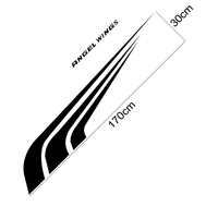 Autocollant pour voiture Ailes d'ange Décalcomanie en vinyle pour couverture de voiture universelle Design créatif résistant aux rayures