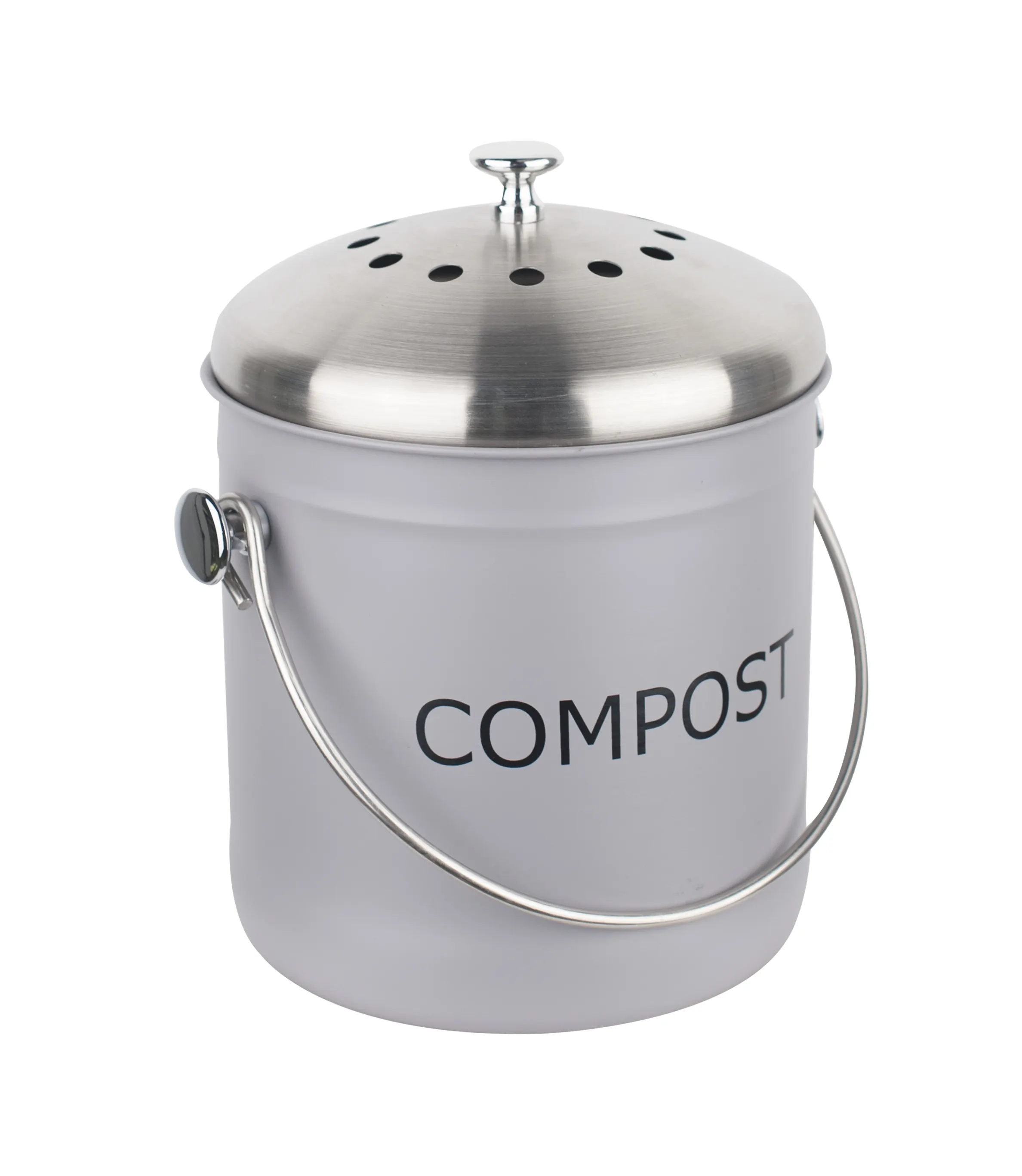4L Casa contador top metal resíduos alimentares compost cozinha bin