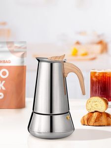 High Quality 6 Cups Stainless Steel Coffee <b>Maker</b> Induction Coffee <b>Maker</b> Espresso Moka Coffee <b>Maker</b> - Product Image 5