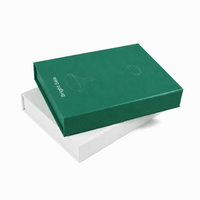 Boîte cadeau magnétique de luxe personnalisée avec logo en relief et doublure en éponge pour outils anti-âge, rouleaux faciaux, emballage vide pour masseurs