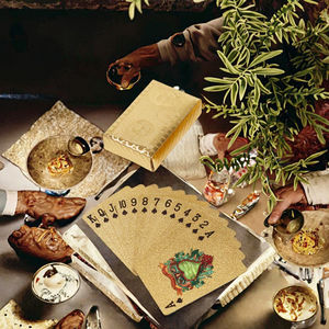 Naipes de Póker de Doble Cara, Ecológicos, Chapados en Oro de 24K, Personalizados y de Envío Rápido, los Más Vendidos en Estados Unidos - Product Image 1