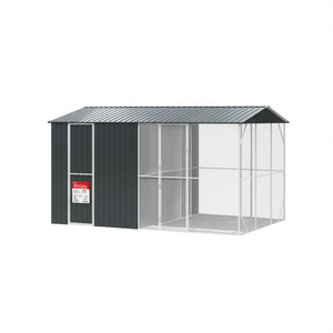 Gabbia per Uccelli 429,97 x 310,15 x 246,97 cm con Vano Portaoggetti per Accessori, Rettangolare in Metallo per Esterni, Stile Semplice - Product Image 1