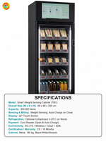 Distributeur automatique intelligent sans surveillance, micro-marché, lecteur de cartes, SDK Cloud, 66x68x200cm, CE