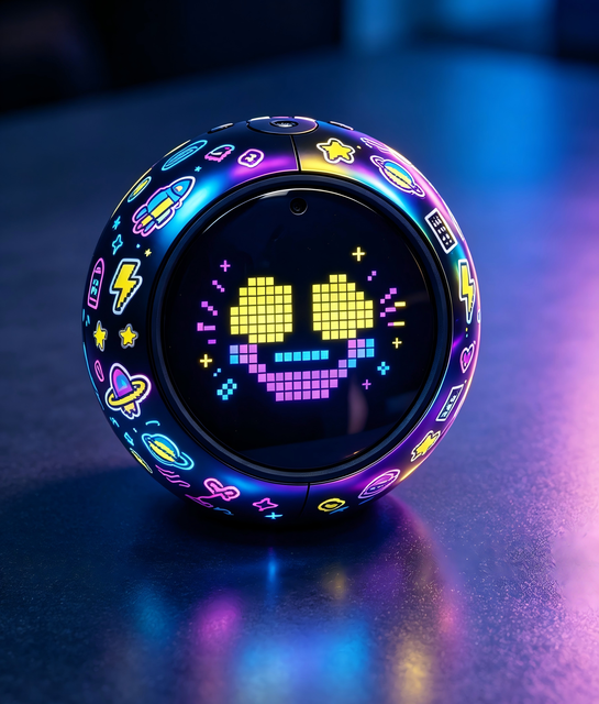 Portable Spherical Speaker DIY Pixel LED Holiday Gift for Corporate Promotional Giveaway