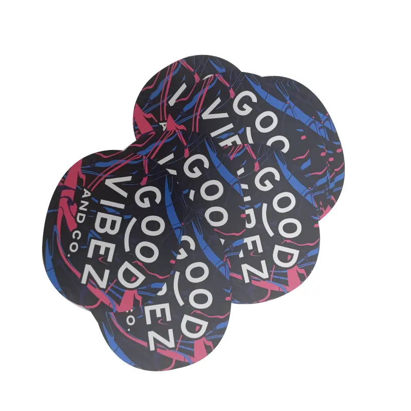 High quality eco-friend paper printing Self adhesive oval shape logo sticker Custom printing die cut label