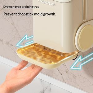 Support mural de cuisine en plastique sans perçage pour baguettes, design rotatif, double usage, pour comptoir - Product Image 4