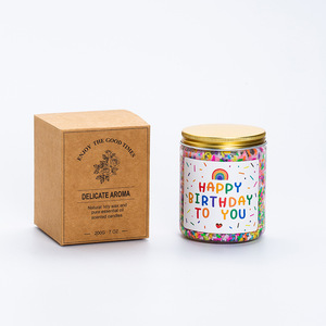 Bougies d'aromathérapie transfrontalières en cire de soja, grand mug marron, coffret cadeau parfumé semi-artisanal, cadeaux parfumés DIY - Product Image 1