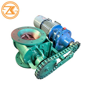 שסתום פריקת אפר סיבובי עם אימפלר אבקה מפלדת אל-חלד, מאוורר ניתוק מסוג כוכב חדש של ז'נגקאנג, 380V - Product Image 2