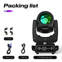Projecteur à tête mobile 230W 7R à effet arc-en-ciel, contrôle DMX512, éclairage de scène, 24 prismes RGB 3-en-1, pour DJ et événements