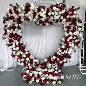 Fig vendite calde 8ft di lusso a forma di cuore arco di fiori di nozze per la festa di nozze sfondo di apertura - Product Image 3