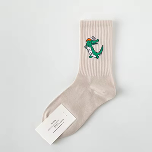 Wholesale Custom Logo Korean Style <b>Tube</b> Socks – Cute Animal Head <b>Snow</b> Goose Monkey Designer Skate Socks for Men - Product Image 4