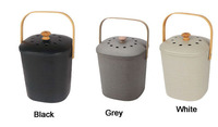 Bac à poussière en Fiber de bambou, Design Unique Offre Spéciale, noir, charbon actif écologique, conteneur de déchets pour la maison, bac à composter de cuisine intérieure, blanc