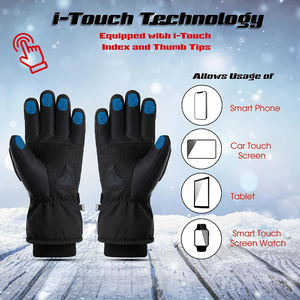 قفازات كهربائية مخصصة قابلة لإعادة الشحن مقاومة للماء للشتاء تعمل باللمس للتزلج والسباقات والرياضات الأخرى - Product Image 4