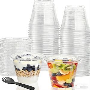 Vasos Desechables de Plástico PET Transparente de 9 oz, Duraderos para Bebidas Frías, Cócteles, Smoothies, Vino, Diámetro 92 mm, para Fiestas - Product Image 6