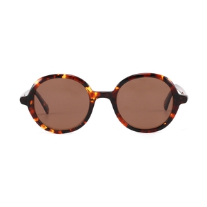 Gafas de sol redondas con montura completa de estilo tortuga, protección UV400, unisex, estilo retro para adultos - Product Image 1