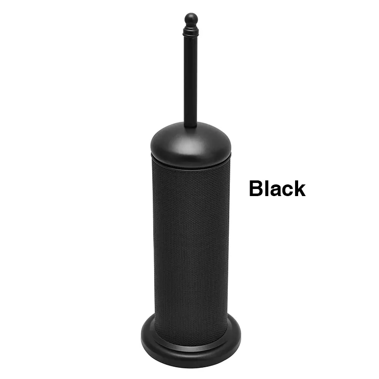 Popular Black Deluxe Sturdy Toilet Brush Bathroom Toilet Bowl Brush and Holder Set