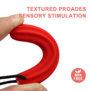 Sensory <strong>Chew</strong> <strong>Necklace</strong> for Kids Chewy Stick Toy Silicone Teether Chewing <strong>Necklace</strong> Pendant for Boys Girls Silicone Chewy Toys - Product Image 2