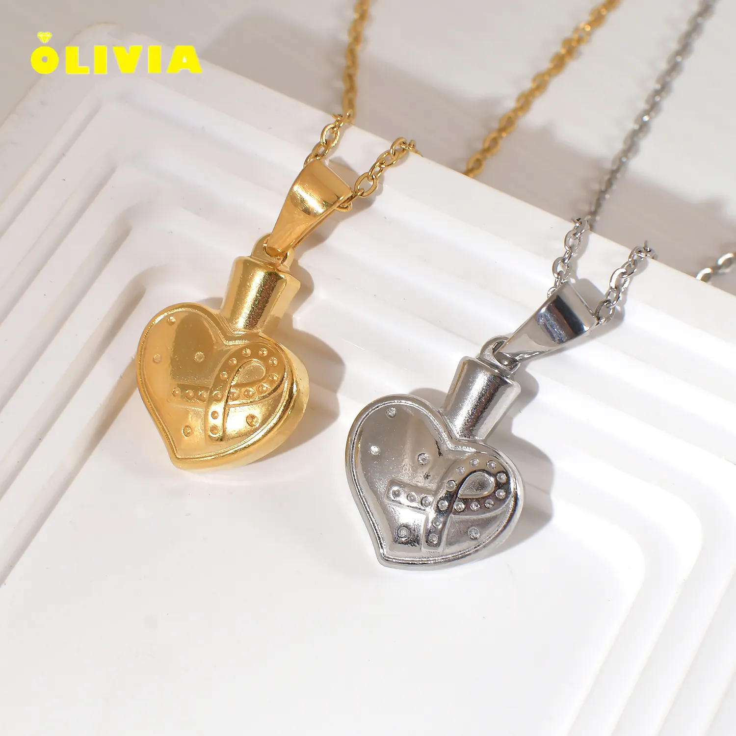 Collana con ciondolo Vintage a forma di cuore 18K PVD oro placcato in acciaio inossidabile gioielli cremazione cuore commemorativo urna collana