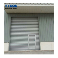Puerta enrollable de acero automática para talleres, alta resistencia al viento, pesada