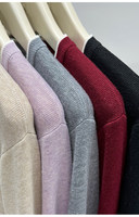 Cardigan en tricot pour femme, manches longues, col rond, style boutonné, coupe ajustée, cardigan doux, décoration avec anneau blanc