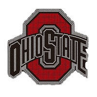 Transfert thermocollant en strass Ohio State Buckeyes, motif personnalisé en strass pour T-shirts et sweats à capuche