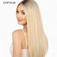 Perruques de luxe haut de gamme en cheveux humains chinois Remy soyeux avec cuticules intactes, frontale française, densité 130%, 14, 18, 22 pouces, lisses, brun chocolat, avec dentelle HD