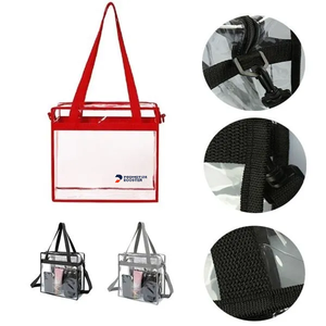 กระเป๋าเป้สะพายหลังแบบมีซิปปิด PVC ใส กันน้ำ กระเป๋าสะพายข้าง กระเป๋าใส่เครื่องสำอาง - Product Image 2