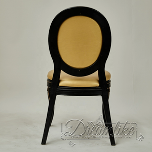 Sedia esterna in oro nero in PP al forno lacca di lusso per eventi di nozze per festa sedia per Hotel - Product Image 3