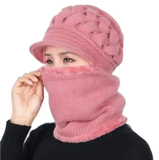 Winter Sturmhaube Frauen Streifen Strick mütze Kappen Maske Gorras Wärmer Winter hüte Für Mutter Skull ies Warme Woll mützen Mom Cap