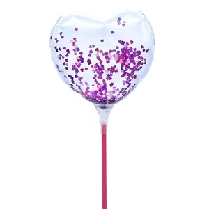 Bâton gonflable transparent en forme de coeur Valentine Mini à grandes tailles pour les festivals et les fêtes comme Noël et Pâques - Product Image 3