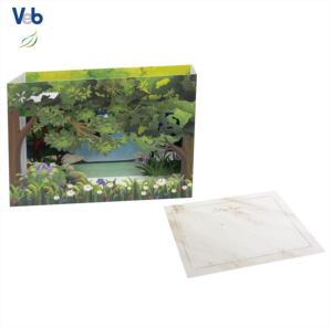 Boîte à cadre 3D pliable personnalisée, design professionnel, carton non couché, carte 4 saisons, écologique, faite à la main, carte de remerciement - Product Image 4