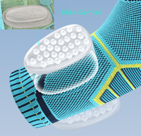 Manchon de compression respirant et antidérapant pour coude, avec coussinet en silicone, haute élasticité, vente en gros