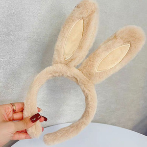 Cute Cartoon Rabbit Ears <strong>Headband</strong> Plush Bunny Ears <strong>Headband</strong> for Women Girls <strong>Easter</strong> Party Performance Photo Props - Product Image 3