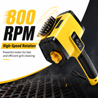 Brosse GOLD Free Spinning Grill W/LED Cordless Rechargeable 304 Stainless Steel Roller Blasts Away No Poils No Preheating