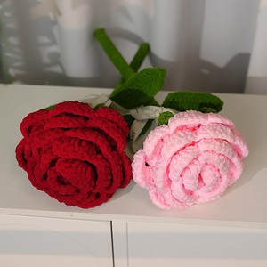 <span class=keywords><strong>Handmade</strong></span> Crochet đơn khổng lồ tăng hoa INFINITIVE cho tình yêu hoa cho ngày Valentine dệt hoa - Product Image 4