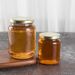 Tarro de Miel de Vidrio Vacío con Diseño de Panal de Abeja, 390 ml, 770 ml, 500 g, con Tapa de Rosca, <span class=keywords><strong>Precio</strong></span> de Fábrica al por Mayor - Product Image 2