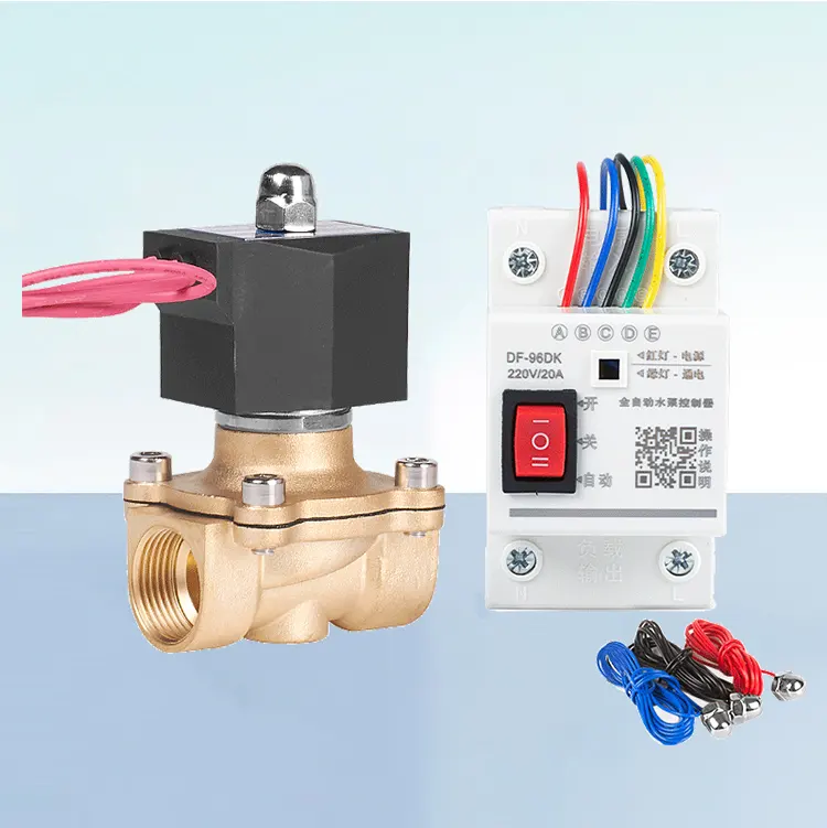 Agua ajustable 24vdc control automático de nivel de agua válvula solenoide válvula de agua de latón para piscina