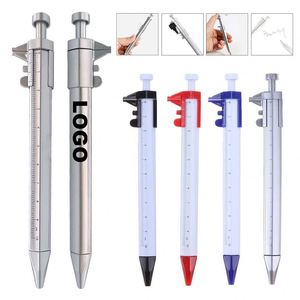 Stylo bille multifonctionnel personnalisé en plastique avec calibre à vernier, cadeau promotionnel d'entreprise, stylo publicitaire à bouton-poussoir pour signature - Product Image 1