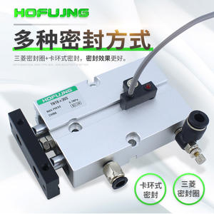 Petit cylindre pneumatique TDA/TN10/16/20/25/32/40*30*40*50*75S*100 à double arbre et double tige avec nouvelle structure de piston et de palier - Product Image 5