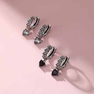 FY-EK513 2025 New Style Elegant Rose-Shaped Heart-Shaped Light Luxury <strong>Fine</strong> <strong>Stud</strong> <strong>Earrings</strong> for Women High-End Niche Design - Product Image 1