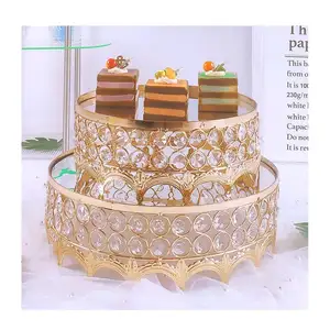 MU Nouveaux produits de décoration de mariage Support à gâteau rond pour cupcake Fête d'anniversaire de mariage Socle à dessert Plaque d'affichage pour la maison