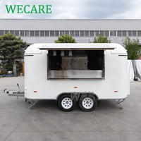 WECARE Remorque de bar à bière et jus de rue, Food Truck commercial mobile, Remorque de glaces, café et desserts, entièrement équipée