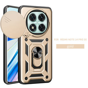 Funda para Redmi Note 14/Note 14 Pro/Note 14 Pro <span class=keywords><strong>Plus</strong></span> Armor Ventana deslizante Soporte de anillo de metal Anillo magnético para coche Funda para teléfono - Product Image 3