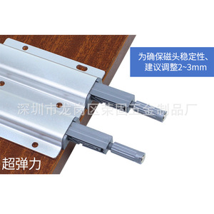 Jin Aoding Tirador de doble cabezal de aleación de aluminio con rebote para puertas y cajones de armario, de apertura automática sin presión - Product Image 2