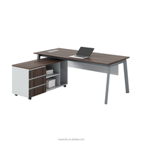 Grands meubles, espace de bureau moderne, table de bureau en bois, design de bureaux de direction, bureaux de luxe en forme de L, bureau de direction, bureau de PDG