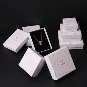 Boîtes en carton de haute qualité pour l'emballage, style marbre, mini boîte à bijoux, personnalisation en gros, boîtes à bijoux en papier - Product Image 2