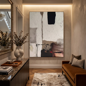 Arte Minimalista Creativa in Rilievo 3D Dipinta a Mano con Texture |   Scultura Astratta Personalizzata per Case di Design - Product Image 3