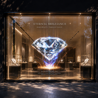 Cam Pencere Reklamı için Şeffaf LED Film Ekran Esnek Kristal Holografik Ekran