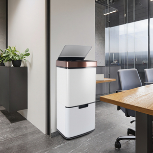 Hot bán 72L tự động tái chế thép thép không gỉ Thùng rác có thể cảm biến trong nhà nhà phòng tắm nhà bếp vuông container - Product Image 4